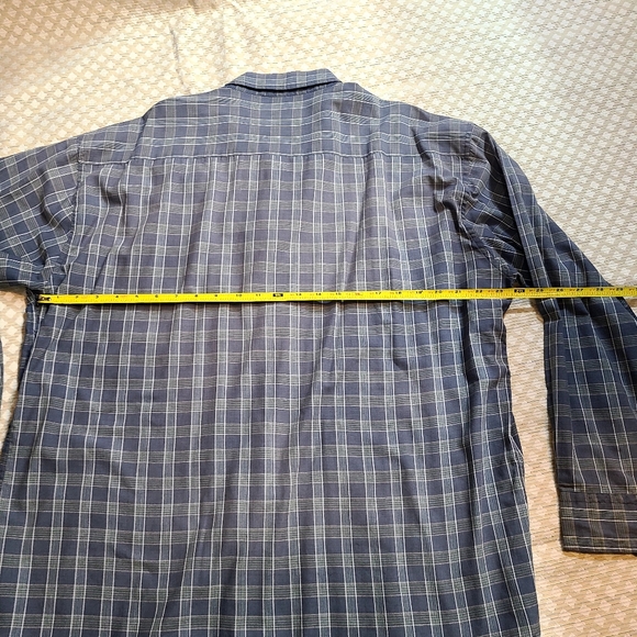Hunters Peak Flannel Adult Mens XL Blue Long Sleeve Single Needle Stitch - Picture 3 of 9